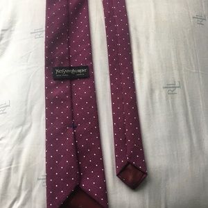 Yves Saint Laurent Accessories - Yves Saint Laurent red polka dot tie Yves Saint Laurent Accessories - Yves Saint Laurent red polka dot tie